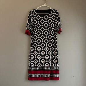 R & K red and black dress size 10